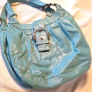 Baby blue used Coach purse